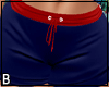 Red Blue Tie Shorts