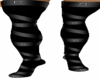 Socks Black With Belts,