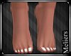 Bare Feet + White Nails