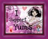 {Y}Yums Support Sticker