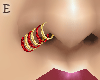 Red Gold Nose Rings