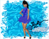 Blue Folliage Dress