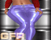 purple latex pants