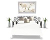 White & Gray Bed