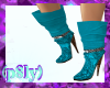 (p8ly) Western Boot Teal