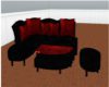 [K]Black n Red 13 Sofa