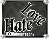 LOVE HATE  RING "HATE"