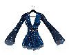 Blue Glitter Short Dress