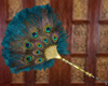!Em Peacock Fan w Handle