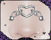 N l Heart Nose Silver
