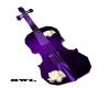 Purple violin white rose