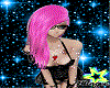 Pink Side Parted Hair