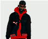 red and black hoody