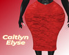 EMBX Red Laced Skirt