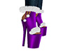 Purple Heels with Fur F