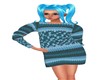 BLUE KNIT WINTER DRESS