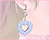 Heart Earrings Blue