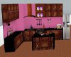 PINK AND BLACK KITCHEN