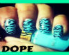 D l C Blue Zebra Nails