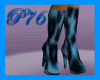 [P76]blu cheetah boots