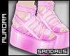 α. Sandals Pink