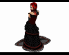 Black red Vampire gown
