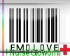 ! Emo Love Barcode Black