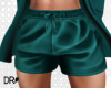 DR- Teal satin shorts