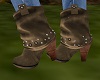 Suede Cowgirl Boots Moca