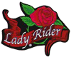 Lady Rider Patch w/Rose
