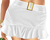 Short satin skirt white