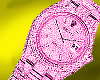 Pink Iced out Rollie