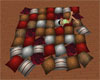 Red/Brown floor pillows