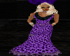 Purple Leopard Gown 