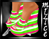 Candy Stripes Wedges Grn