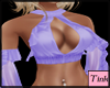 purple frilly top