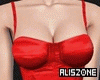 Cazzu red dress
