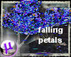 falling blue petal tree