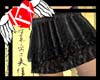 black silk mini skirt