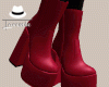 Platforms Boots Red