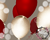 Party Gold & Red Balloon