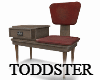 Retro Table Chair Red