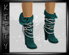 ! Chained Boot Teal