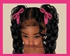 Kids 2 ponytails pink