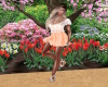 ~Peach Lace Top Skirt Bn