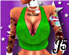 J5|Green Crop'd Sweater