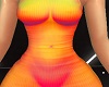 Heatprint Dress Orange