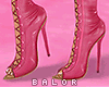 ♛ Hearts Pink Boots SA