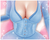 Corset Blue Bodysuit