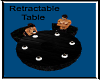 Retractable table black
